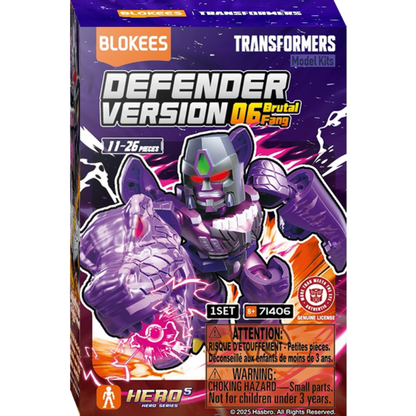 Transformers Dv06 Brutal Fang Blokees Figures - 12 In 1 Blind Box Display