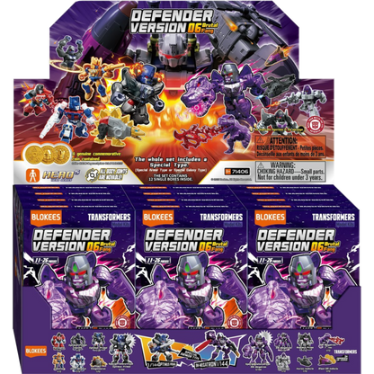 Transformers Dv06 Brutal Fang Blokees Figures - 12 In 1 Blind Box Display