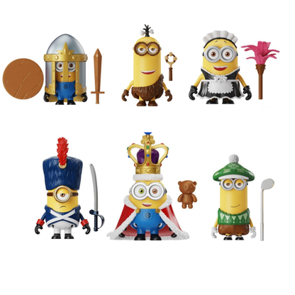 Figures PDQ (6 in 1) Minions Mokoo Series 01 Minions N Disguise Blind Box Display