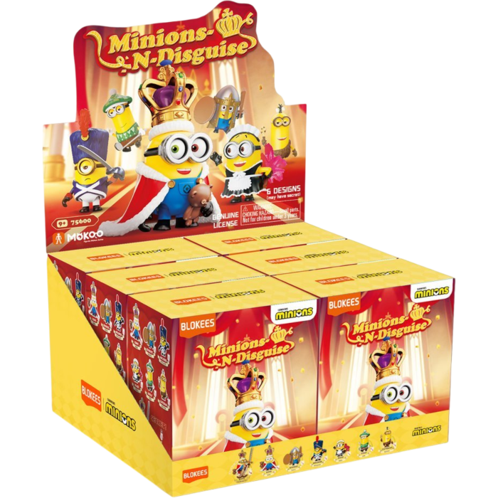 Figures PDQ (6 in 1) Minions Mokoo Series 01 Minions N Disguise Blind Box Display