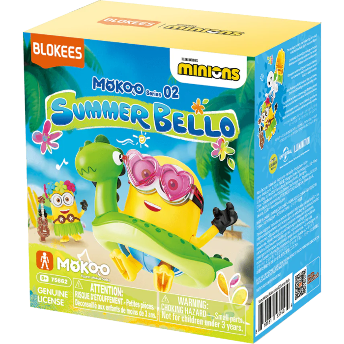 Blokees Figures - Minions Mokoo Series - 02 Summer Bello - 6 In 1 Blind Box Display