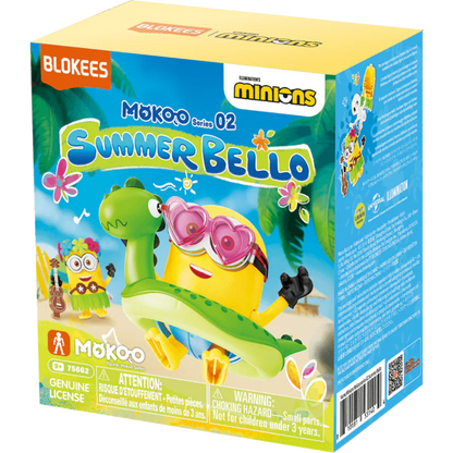 Blokees Figures - Minions Mokoo Series - 02 Summer Bello - 6 In 1 Blind Box Display