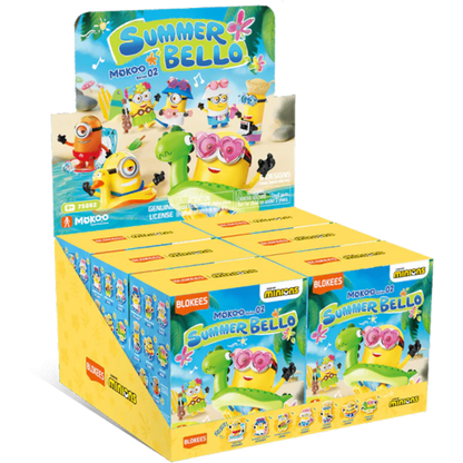 Blokees Figures - Minions Mokoo Series - 02 Summer Bello - 6 In 1 Blind Box Display