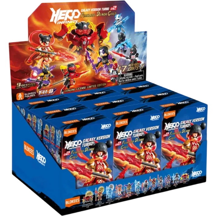 Blokees Figures - Hero Infinity 85023 - Galaxy Version Tubro 02 - Fearless Magic Kids - 9 In 1 Blind Box Display