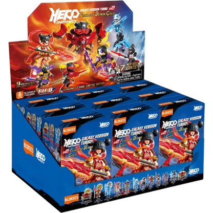 Blokees Figures - Hero Infinity 85023 - Galaxy Version Tubro 02 - Fearless Magic Kids - 9 In 1 Blind Box Display