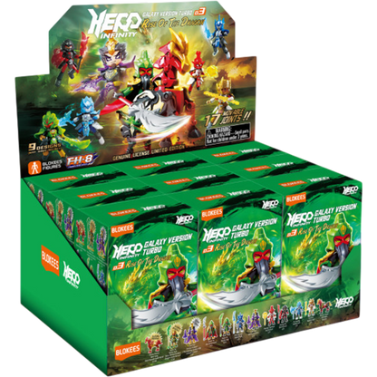 Blokees Figures - Hero Infinity 85028 - Galaxy Version Tubro 03 - Born Of Dragon - 9 In 1 Blind Box Display