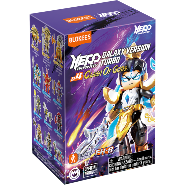 Blokees Figures - Hero Infinity 85029 - Galaxy Version Tubro 04 - Clash Of Gods - 9 In 1 Blind Box Display