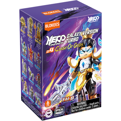 Blokees Figures - Hero Infinity 85029 - Galaxy Version Tubro 04 - Clash Of Gods - 9 In 1 Blind Box Display
