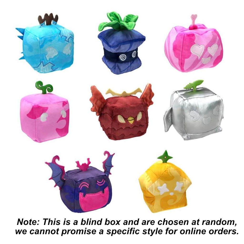 Blox Fruits 4inch Collectible Blind Box Plush Asst with DLC Code