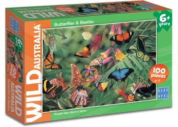 Blue Opal - Wild Australia Butterflies & Beetles 100 Pieces