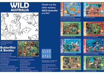 Blue Opal - Wild Australia Butterflies & Beetles 100 Pieces
