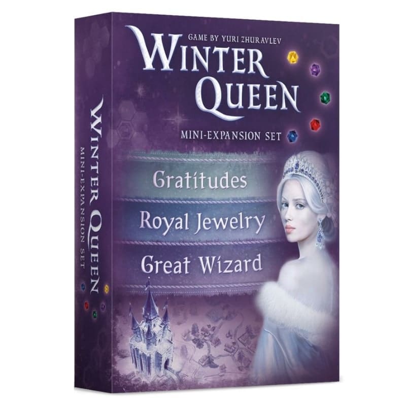 Winter Queen mini-expansion set image with game boxes and components