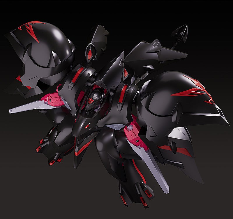 Moderoid Black Sarena dynamic action pose with energy effects