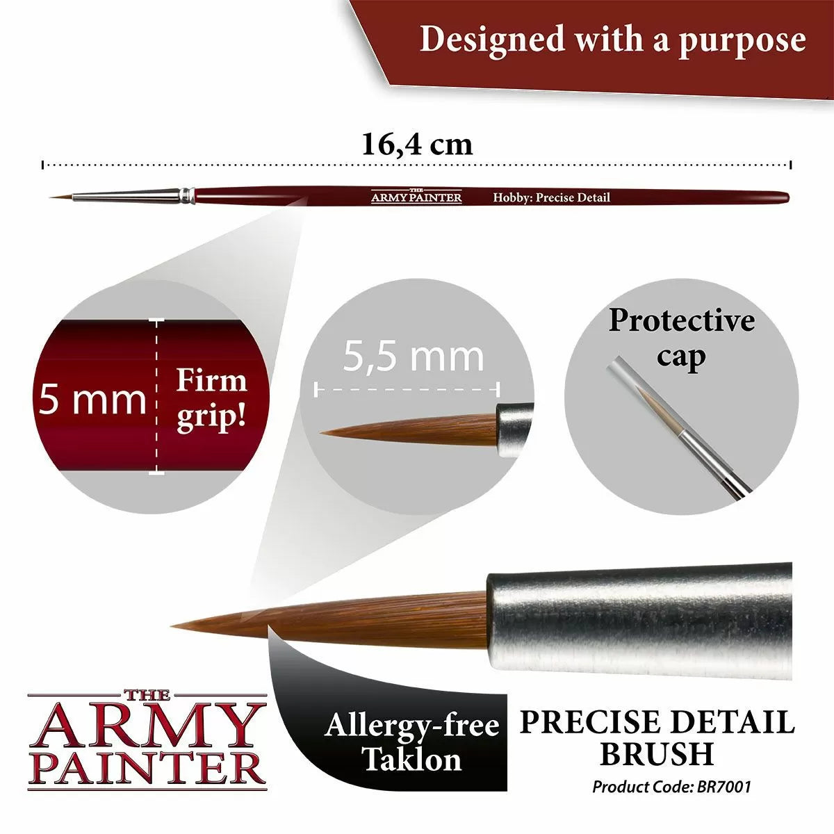 Army Painter Brushes - Hobby Brush - Precise Detail - Good Games