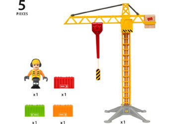 BRIO - Construction Crane w Lights 5 Pieces