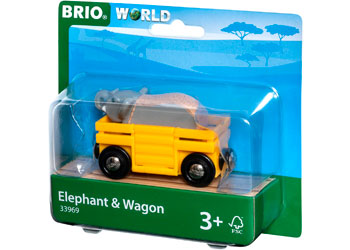 BRIO - Elephant and Wagon 2 Pieces