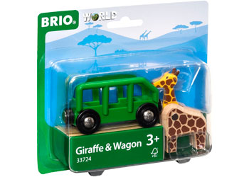 BRIO - Giraffe and Wagon 2 Pieces