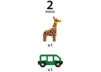 BRIO - Giraffe and Wagon 2 Pieces