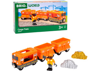 BRIO - Gold Cargo Train 6 Pieces