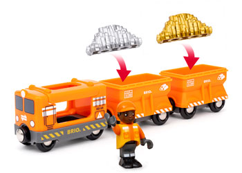 BRIO - Gold Cargo Train 6 Pieces