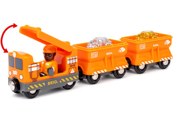 BRIO - Gold Cargo Train 6 Pieces