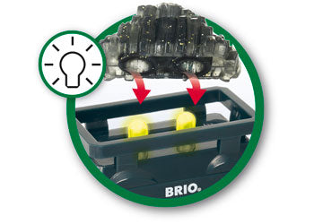 BRIO - Light Up Gold Wagon 2 Pieces