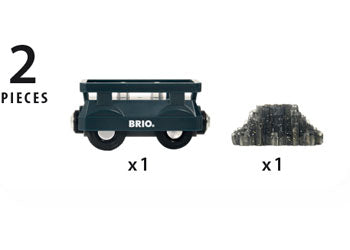 BRIO - Light Up Gold Wagon 2 Pieces