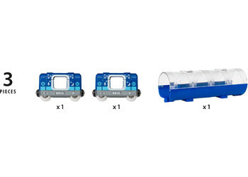 BRIO - Metro Train & Tunnel 3 Pieces