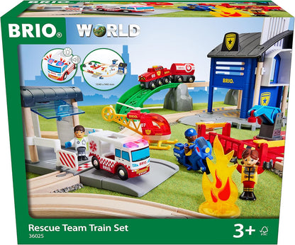 BRIO - Rescue Team Train Set 44 Pieces