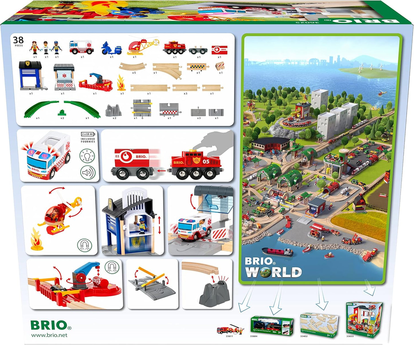 BRIO - Rescue Team Train Set 44 Pieces
