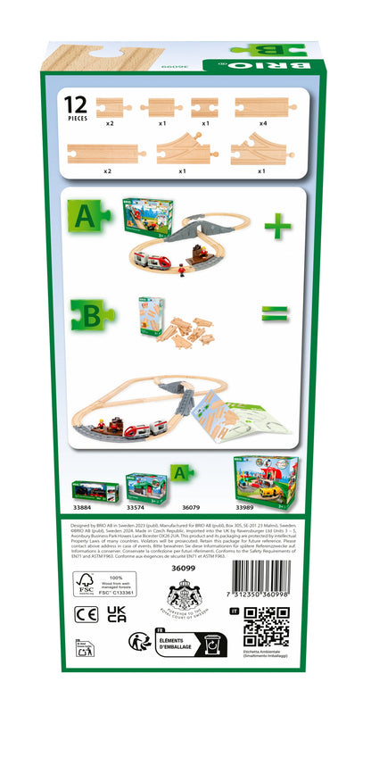BRIO - Starter Track Pack 12 Pieces