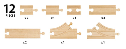 BRIO - Starter Track Pack 12 Pieces