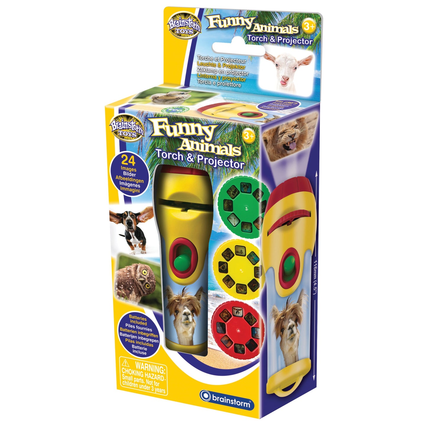 Brainstorm Toys - Funny Animals Torch & Projector