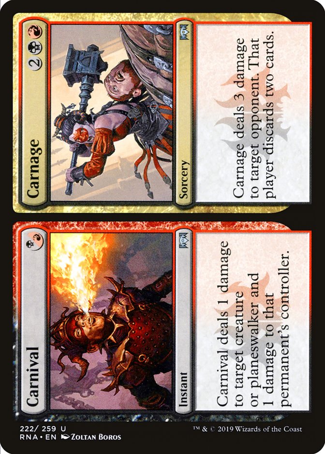 Carnival // Carnage 222/259 (Ravnica Allegiance) 