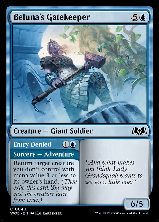 Beluna's Gatekeeper // Entry Denied 43/276 (Wilds of Eldraine) 