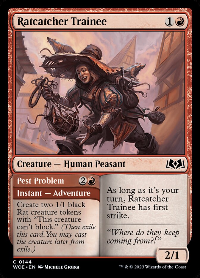 Ratcatcher Trainee // Pest Problem 144 (Wilds of Eldraine) 