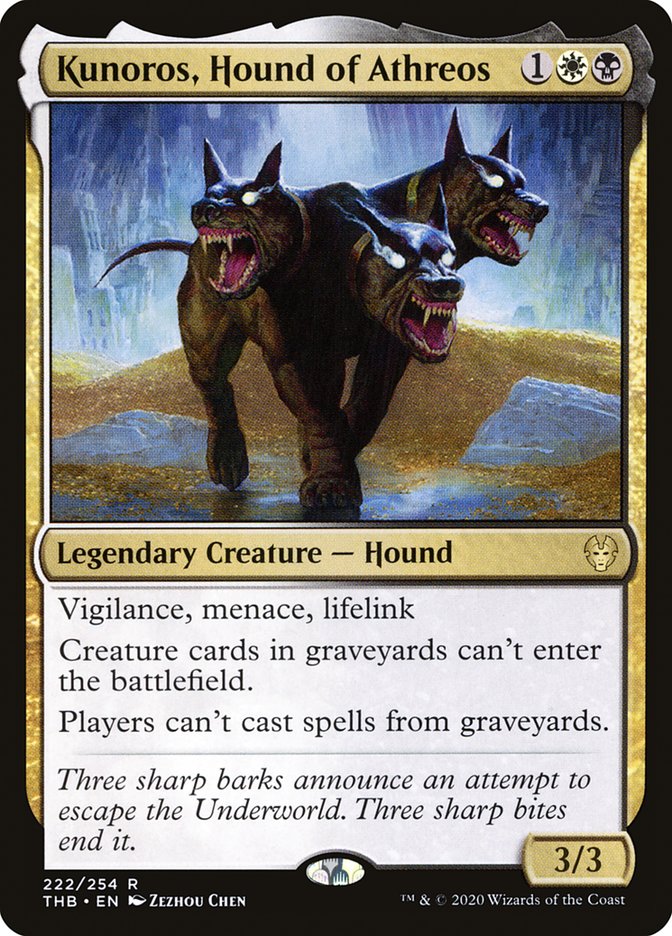 Kunoros, Hound of Athreos 222/254 (Theros Beyond Death)  - Foil