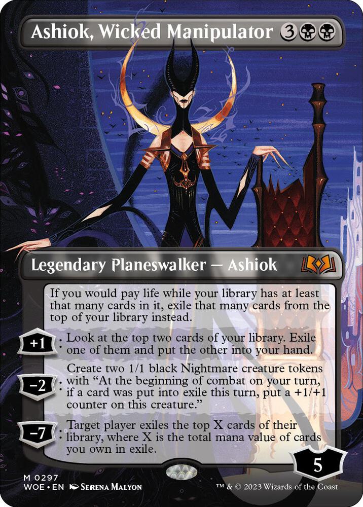 Ashiok, Wicked Manipulator 297/276 (Wilds of Eldraine)  - Borderless