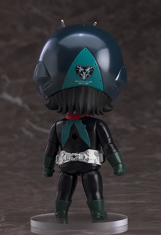 Nendoroid Kamen Rider striking a pose with muffler flowing