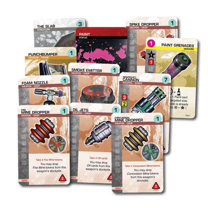 Car Wars Dropped Weapons Pack cards spread
