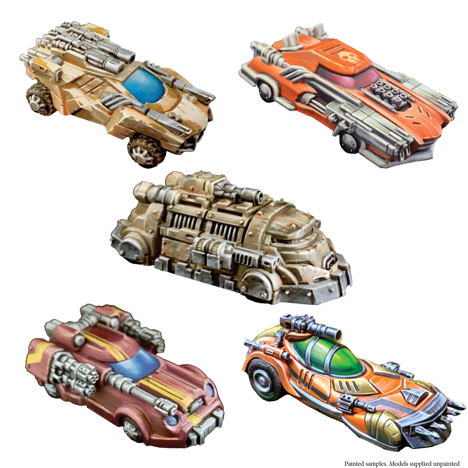 Painted miniatures from Car Wars 6th Edition Miniatures Set 1