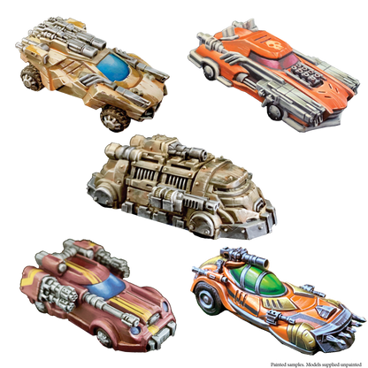 Painted miniatures from Car Wars 6th Edition Miniatures Set 1