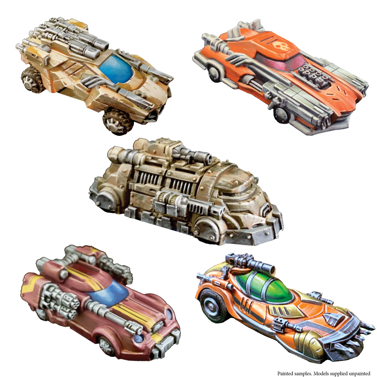 Painted miniatures from Car Wars 6th Edition Miniatures Set 1