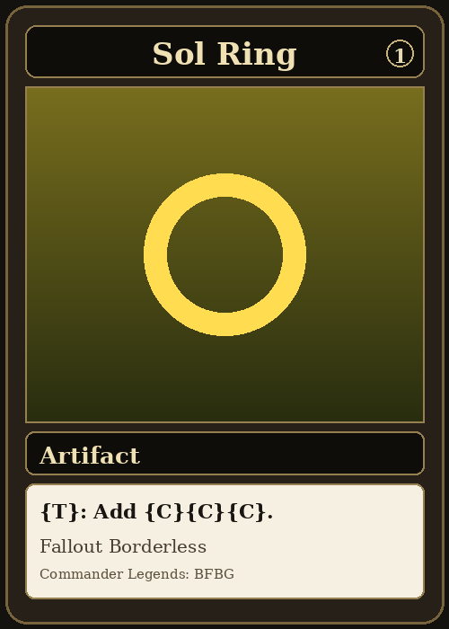 [PD-TEST] Sol Ring (Borderless) [Fallout]