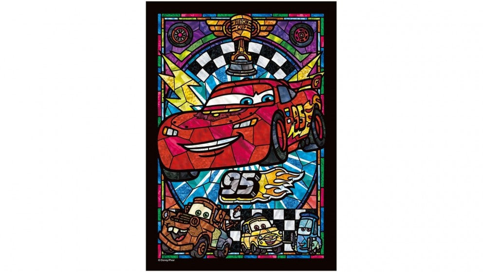 Tenyo Disney Cars Lightining McQueen Stained Glass Puzzle 266 pcs - Good Games