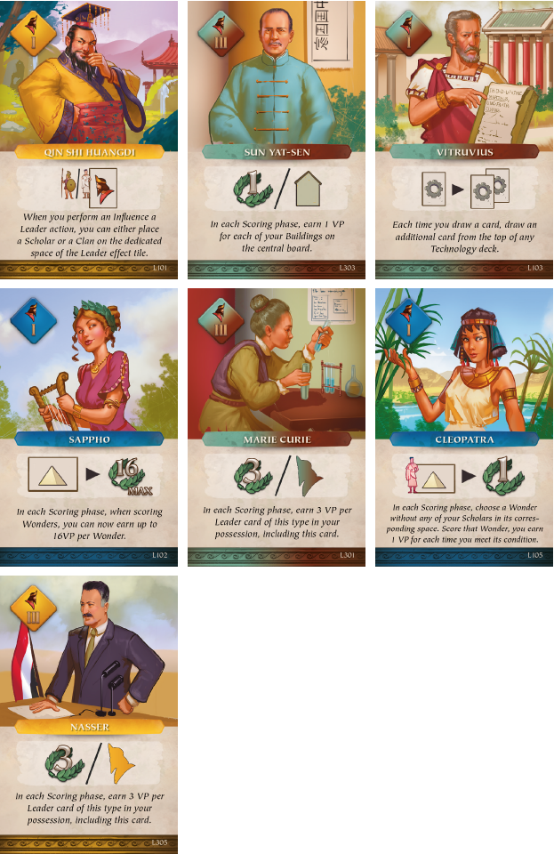 Additional set of illustrated cards from "Time of Empires"