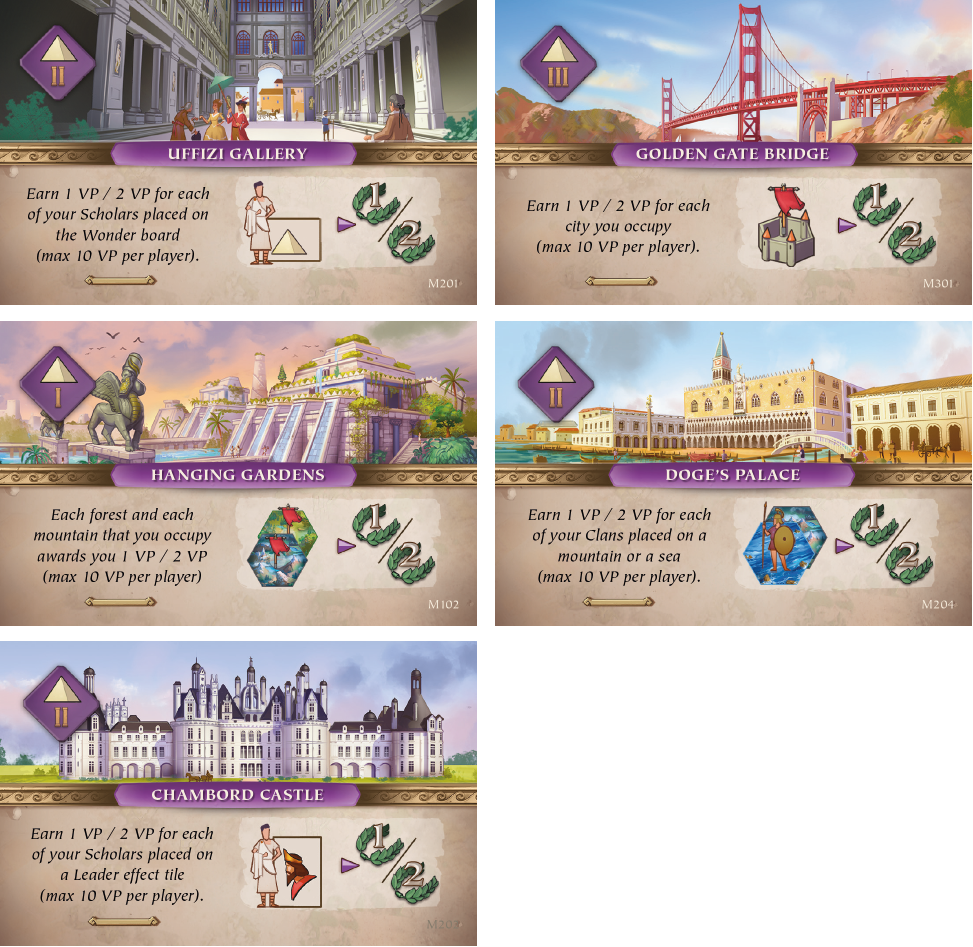 Third group of action cards for "Time of Empires"