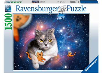 Ravensburger - Cats Flying to Outer Space 1500 Piece Jigsaw - Good Games