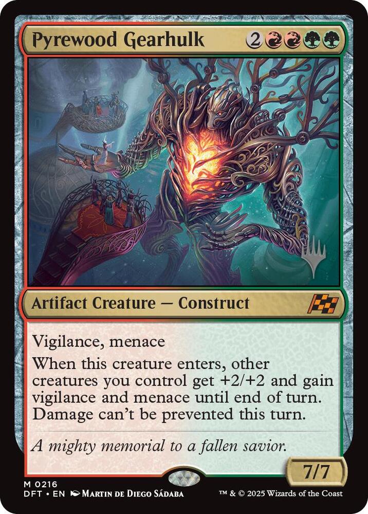 Pyrewood Gearhulk 216 (Promo Pack: Aetherdrift)  - Foil