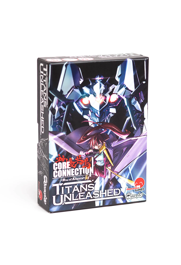 Core Connection: Titans Unleashed box art with sci-fi mech design